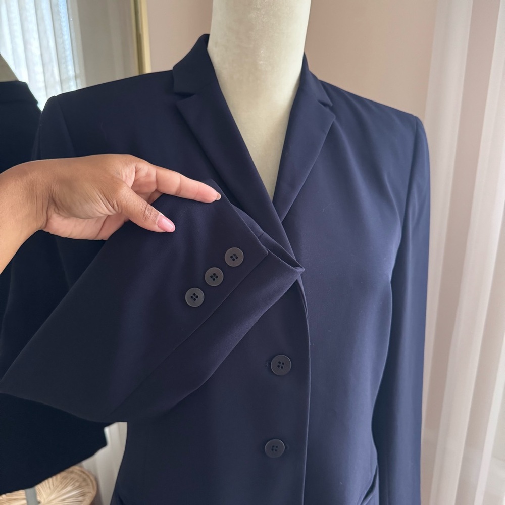 Valerie Stevens Vintage Navy Blue Blazer Size 8 Petite - Picture 7 of 10